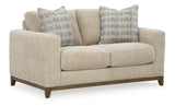 Contemporary beige loveseat for home