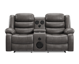 Krypton Manual Reclining Loveseat w/ Bluetooth Speaker and LED Lighting