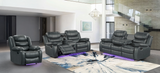 Krypton Manual Reclining Sofa with drop down table and LED Lighting