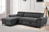 Luccio sleeper sectional with LHF storage chaise
