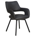 Ryder Swivel Dining Chair- Black