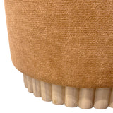 Sadie Round Storage Ottoman- Rust