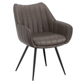 Talon Swivel Dining Chair- Charcoal