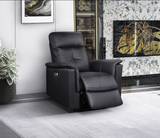Modern living room with VICTOR black power glider recliner chair