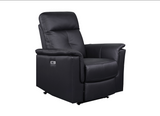 VICTOR power glider recliner in black with modern design front view