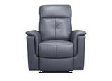 VICTOR power glider recliner in blue grey fabric front view