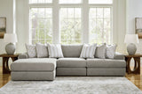 Wren 3 piece sectional with chaise in Ash color