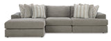Spacious family size sectional sofa