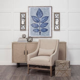 Benji 24"H Brown Wood Frame Black Metal Accent Mirrored Wall Candle Holder