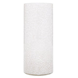 Cora Metallic Bubble 13h" Glass Cylinder Vase - White