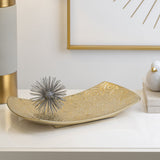 Clara Embossed Mandala Gold Ceramic 8x14.5" Platter