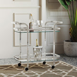 Zedd 2-Tier Bar Cart in Silver