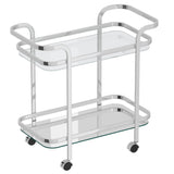 Zedd 2-Tier Bar Cart in Silver