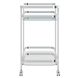 Zedd 2-Tier Bar Cart in Silver