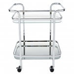 Zedd 2-Tier Bar Cart in Silver