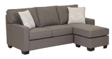 Flexible modular sofa with floating ottoman