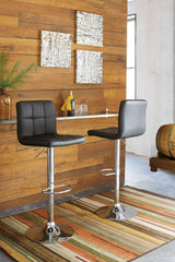 BELLATIER TALL UPH SWIVEL BARSTOOL- BLACK OR WHITE