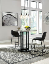 CAMLYN Upholstered Counter Stool - Black