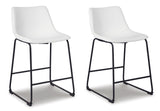 CAMLYN Upholstered Counter stool - White