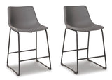 CAMLYN Upholstered Counter stool - Grey