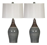 CERAMIC LAMPS SET OF 2