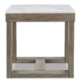 Modern living room featuring Alaska square end table with elegant decor