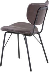 OWEN CONTEMPORARY UPHOLSTERED DINING CHAIR - DARK BROWN