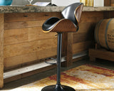 Front view of Bella tall upholstered swivel barstool (1/CN) at Couch9 Calgary furniture store