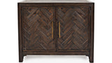 Dark chevron 2 door accent cabinet modern storage furniture