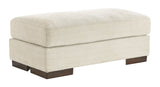 Diane birch color ottoman in modern living room setting