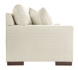 Side view of Diane sofa Birch color available for delivery to Cochrane and Chestermere