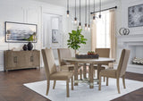 Franco 5pcs dining set with brown upholstered chairs available at Couch9 furniture store in Calgary Alberta