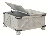 Angled view of Frazwa coffee table showcasing structure and design