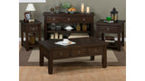 Angled view of Kona Grove cocktail table showcasing structure and design