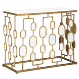 Mejaci gold console table for elegant Airdrie living room furniture