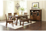 TRESTLE 6 PCS DINING TABLE SET