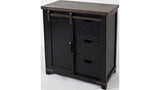 BARN DOOR ACCENT CABINET - VINTAGE BLACK