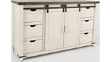 Madison County 60" BARN DOOR SERVER - VINTAGE WHITE