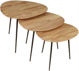 Reeves natural wood nesting tables for Calgary home interiors