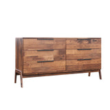 Remix 6 drawer dresser front view in modern bedroom setting