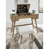 Thadamere vanity with stool for Calgary bedroom furniture and makeup station