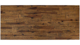 Trestle sofa table placed behind couch in Calgary home