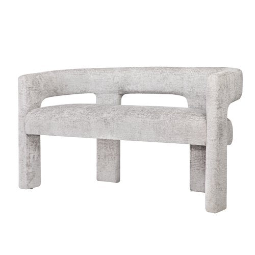 GWEN UPHOLSTERED ACCENT BENCH - Grey