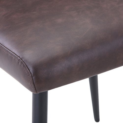 MADDOX Upholstered DINING CHAIR - Dark Brown