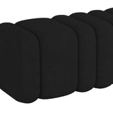 Regal large Ottoman - Black Boucle