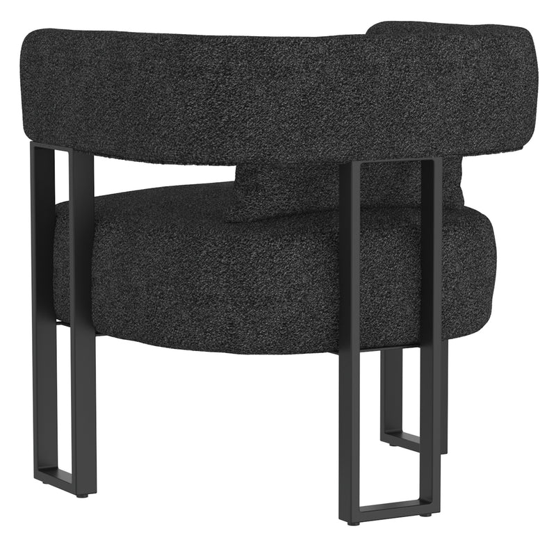 Scarlet Accent Chair - Charcoal Boucle/Black