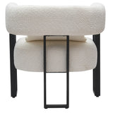 Boney Accent Chair - Ivory Boucle/Black