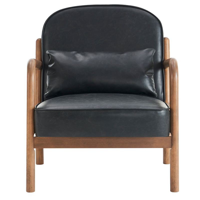 Fani Accent Chair - Black/Walnut