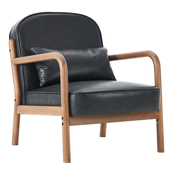 Buran Accent Chair - Black/Walnut
