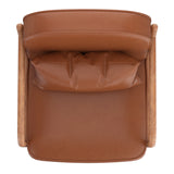 Fani Accent Chair - Saddle/Walnut